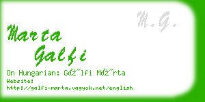 marta galfi business card